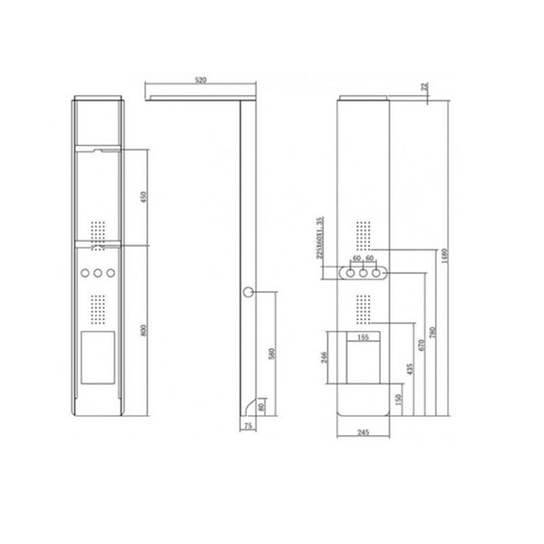 Στήλη Ντους-Υδρομασάζ Blanco Touch A7118